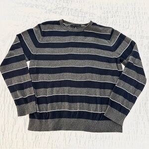 Tommy Hilfiger Blue & Gray Striped Sweater